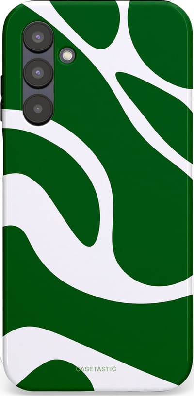 Casetastic Hoesje Geschikt voor Samsung A25 - Stijlvolle Beschermende Duo-layer Case - Groene Golven