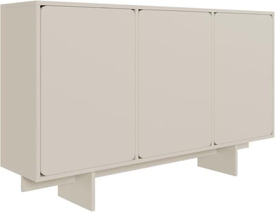 Commode Opbergkast - Ladekast Dressoir - Spullen Opbergen - Push to Open - 150 cm Breed - Grijs Beige