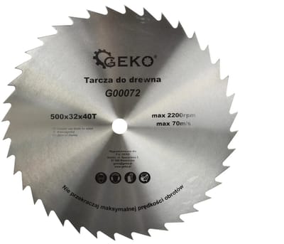 GEKO Cirkelzaagblad - Houtbewerking - 500 mm - 40 Tanden - Staal
