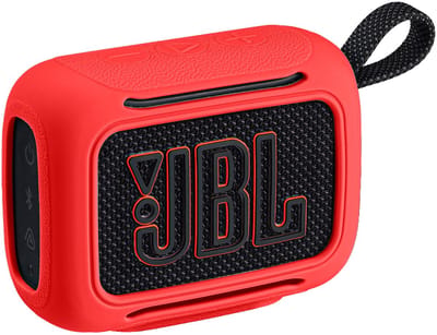 Beschermhoes geschikt voor JBL Go 5 Bluetooth Speaker - Meerdere Kleuren - Schokbestendig - Krasbestendig - Siliconen - Hoesje - Case - Bescherming - Rood