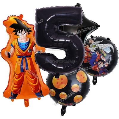 Anime Son Goku Kinderverjaardag Decoratie Dragon Ball Nummer Ballonnen Collectie Jongen Meisje Feestartikel Cartoon Babyborrel Verjaardagsdecor