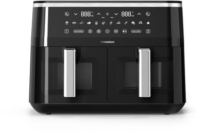 Tornado TAFT-1000-GS - Airfryer - Dubbele mand - 9l - 3100W - Heteluchtfriteuse - Zwart