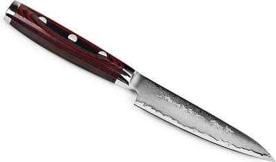 Yaxell Super Gou Universeelmes 12 cm – 161 Lagen Damaststaal – SG2 Staal – 63 HRC – Canvas-Micarta Heft