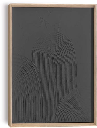 Schilderij 3D Art Arches - charcoal - 40 x 30 - Hout - REINDERS