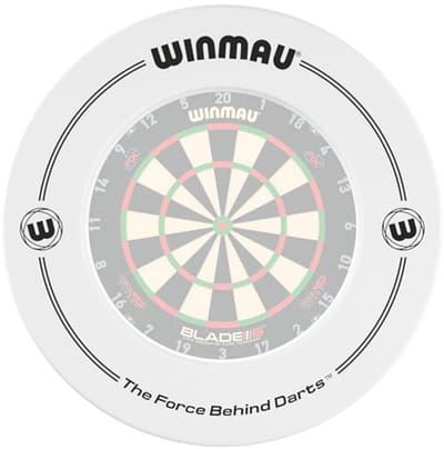 Bedrukte witte dartbord-rand voor Bristle dartborden - Geschikt voor 43,6 cm binnendiameter