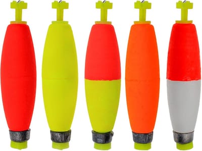 20x Ovale Schuifdobbers voor Vissen - Foam Drijvers voor Forel en Baars