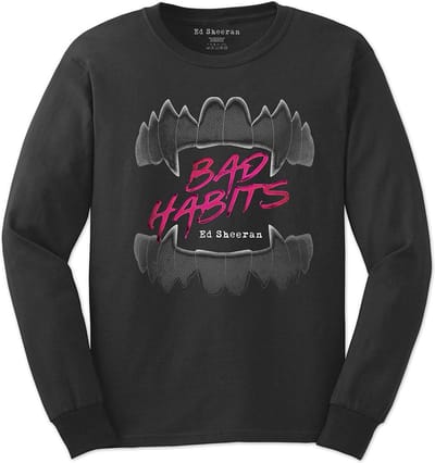 Ed Sheeran - Bad Habits Longsleeve shirt - S - Zwart