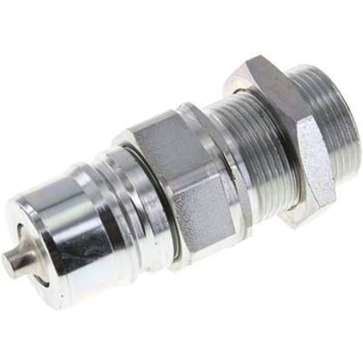 Stalen DN 25 Hydraulische Koppeling Insteeknippel 25 mm S Knelring Schotkoppeling ISO 7241-1 A/8434-1 D 34.3mm