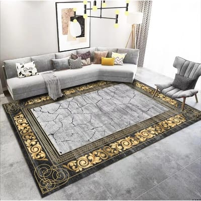 Modern Luxe Gouden tapijt voor woonkamer Abstracte Decoratie Grote Tapijten Koffietafel Zijkleed Kamers Decor Mat tapis salon 60*90cm