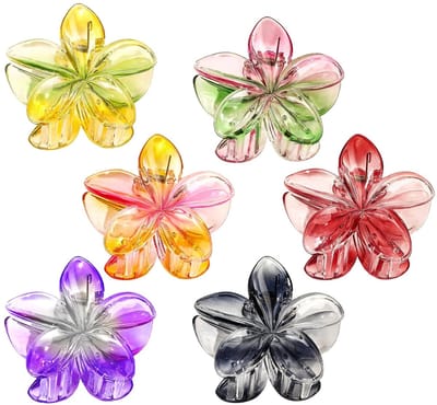 Dailygoods- Haarklauwen - Grote antislip bloem - 6 stuks haaraccessoires - Haarstylingaccessoires dames/meisjes - Veelzijdig voor verschillende kapsels - Geschikt voor casual/formele gelegenheden