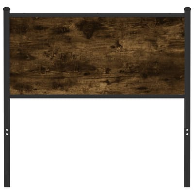 vidaXL Vervangend hoofdbord 75 cm bewerkt hout en staal gerookt eikenkleurig