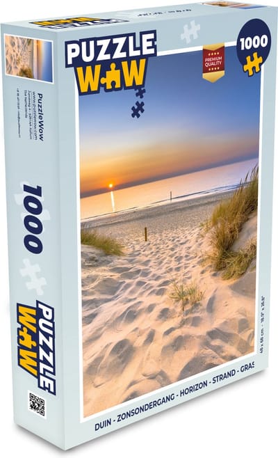 Puzzel Duin - Zonsondergang - Horizon - Strand - Gras - Legpuzzel - Puzzel 1000 stukjes volwassenen
