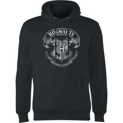 Harry Potter Hogwarts Crest Hoodie - Zwart - S