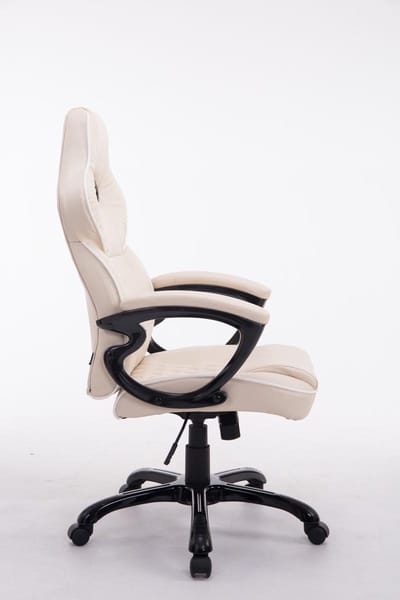 CLP BIG XXX Bureaustoel - Ergonomisch - Voor volwassenen - Met armleuningen - Kunstleer - creme
