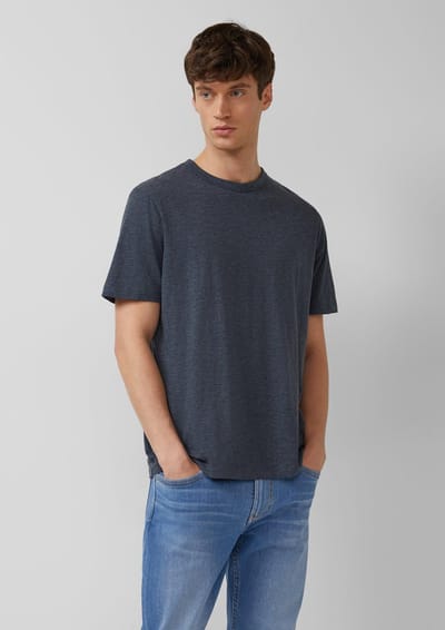 T-shirt van zacht gemengd katoenjersey met logodetail s.Oliver