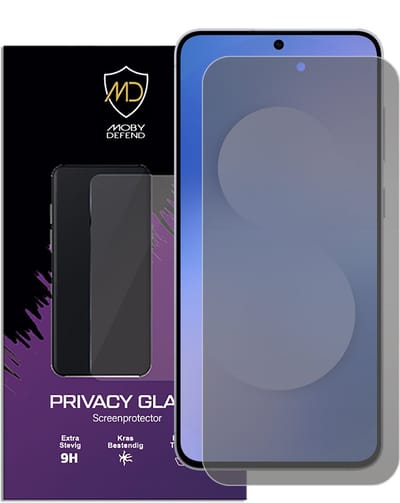 MobyDefend Screenprotector - Geschikt voor Samsung Galaxy S25 FE - Matte Privacy Glass Screensaver