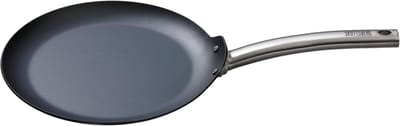 Pannenkoekenpan Staal - Koekenpan Bakplaat - Pannenkoeken Bakken - Voorgebrande Patina - 28 cm - Zwart