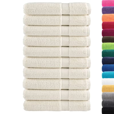 vidaXL - Saunadoeken - SOLUND - 10 - st - 600 - g/m² - 80x200 - cm - crèmekleurig