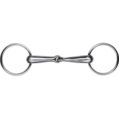 2 ring bit voor hol gebroken paard roestvrij staal satijn Feeling