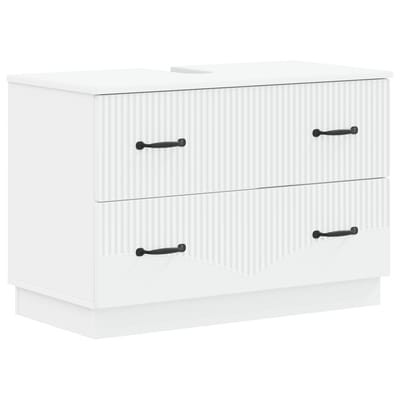 vidaXL - Wastafel - kabinet - voor - de - badkamer - HOORN - Wit - 82 - x - 41 - x - 56 - cm