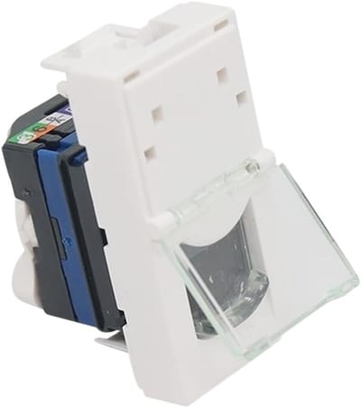 Netwerk Connector - Keystone Module - Serverruimte Organiseren - Gereedschapsloze Installatie - 5 Pack - Wit