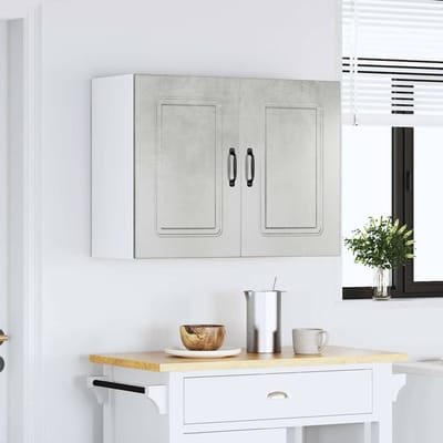 vidaXL - Keukenbovenkast - Kalmar - bewerkt - hout - betongrijs