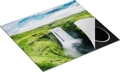 Chefcare Inductie Beschermer Waterval in het Groene Landschap - 60x50 cm - Afdekplaat Inductie - Kookplaat Beschermer - Inductie Mat
