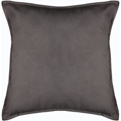 Atmosphera Bank/sierkussens huiskamer Sophia - 52 x 52 cm - Donkergrijs - polyester - met rits