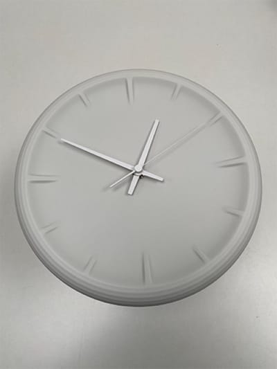 Lemnos | RELIEF-Keramische Wandklok Wit