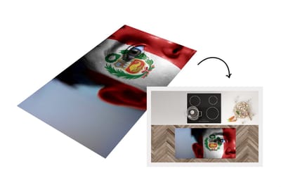 Keukenloper - Loper keuken - Vlag van Peru - 120x60 cm - Keukenloper vinyl