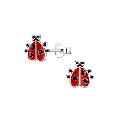 House of Jewels - Lieveheersbeestje Oorknoppen 925 Zilver - Kinderoorbellen Liveheersbeestje