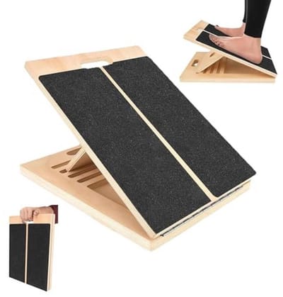Houten Kuitrekker Schuine Plank - Evenwichtstrainer voor Lichaamsbalans en Reksoefeningen