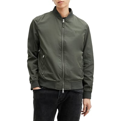 AllSaints Bassett Bomber Dull Khaki Green Maat: S | Bomberjacks Outlet | Heren | Bruin