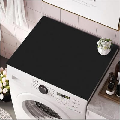 Dailygoods- Wasmachinemat Antislip - Stofdicht 60 x 60 cm - Multifunctionele Wasmachinemat - Kiezelgo-Kiezelgel - Lichtgewicht 750 g - Zwart - Wasmachinebescherming