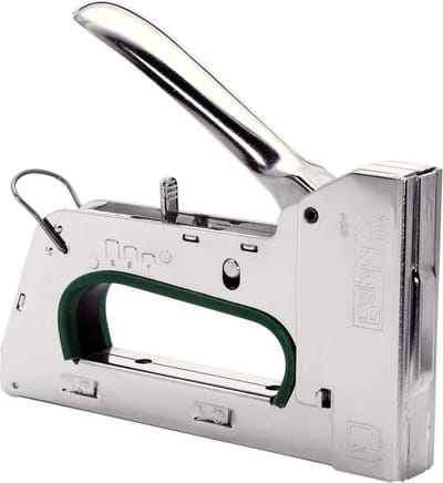 Handtacker R34 Nietpistool voor Hout en Folies - Krachtig - Compleet Staal - Nieten Type 140 - 6-14mm - Metaal