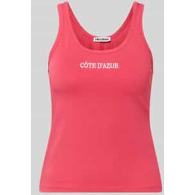 Tanktop met ronde hals en borduursel