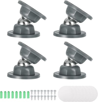 Magnetische Deurstopper - Deurvanger Set - Deuren Open Houden - Stil En Schokabsorberend - 4 Stuks - Donkergrijs