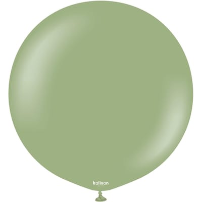 Ballons Latex Rétro Eucalyptus, Vert 45 Cm, 25 Pcs.