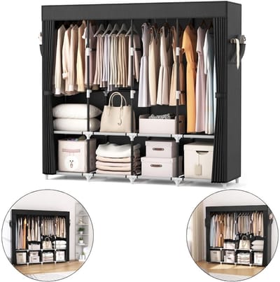 Dressing Kasten - Kledingkast - Kledingkasten Slaapkamer - Organizer - Zwart