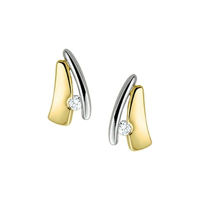 Oorknoppen Diamant 0.05ct (2x0.025) H Si