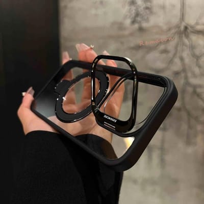 Luxe Ring Magnetische Glazen Lens Stand Telefoonhoesje voor iPhone 16 11 13 14 12 15 pro Max 16 plus Funda Magsafe Clear Beschermhoes for iPhone 16