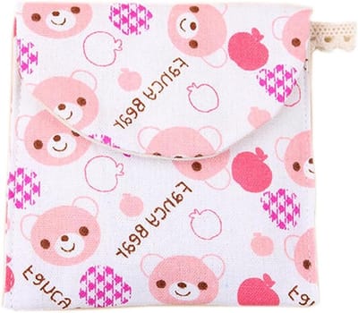 Maandverband Tas - Kleine Opbergtas - Persoonlijke Hygiëne - Leuke Cartoon Prints - 13x12.5cm - Stijl 1