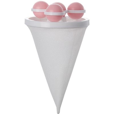 1 pièce, filtre à cheveux flottant, élimination des mailles, Machine à laver, dissolvant de peluches, sac filtrant pour Machine à laver, attrape-peluches, attrape-poils d'animaux rose