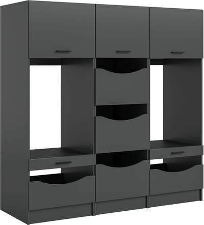 xonox.home Free wasmachine-ombouwset (B/H/D: 183x195x68 cm) in antraciet imitatie