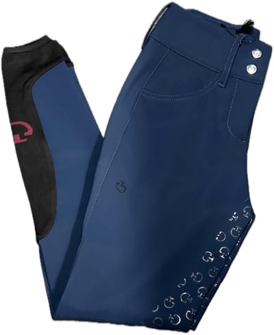 Cavalleria Toscana Dames American Full Grip Classic Hoge Taille Rijbroek XXS Ink Blue