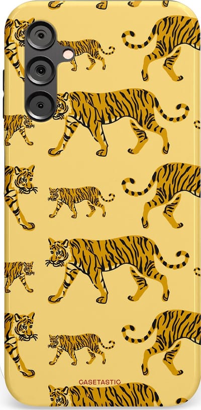 Casetastic Hoesje Geschikt voor Samsung A14 (5G/4G) - Stijlvolle Beschermende Duo-layer Case - Streep van de natuur