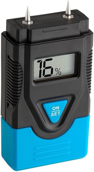 Famanu – HumidCheck Mini materiaalvochtigheidsmeter, voor hout- en bouwvochtigheidsmeting, met temperatuurweergave.