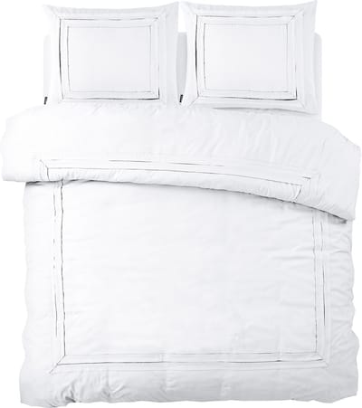 Sleeptime Tailored Dekbedovertrek - 140X200/220 + 1 x kussensloop 60x70 - Wit