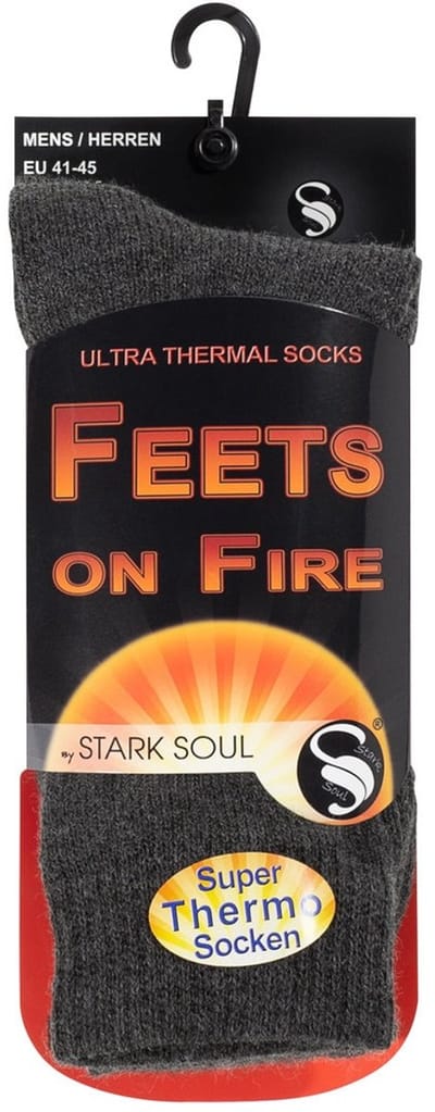 Stark Soul thermo sportsokken - thermosokken heren - 41/45 donkergrijs- 5x warmer!