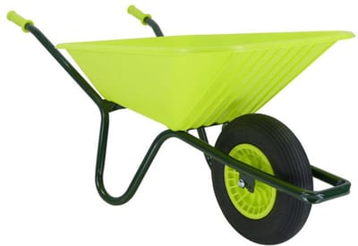 Fort Tuinkruiwagen 515-90 met kunststof bak 90 liter en 2Ply wiel Lime